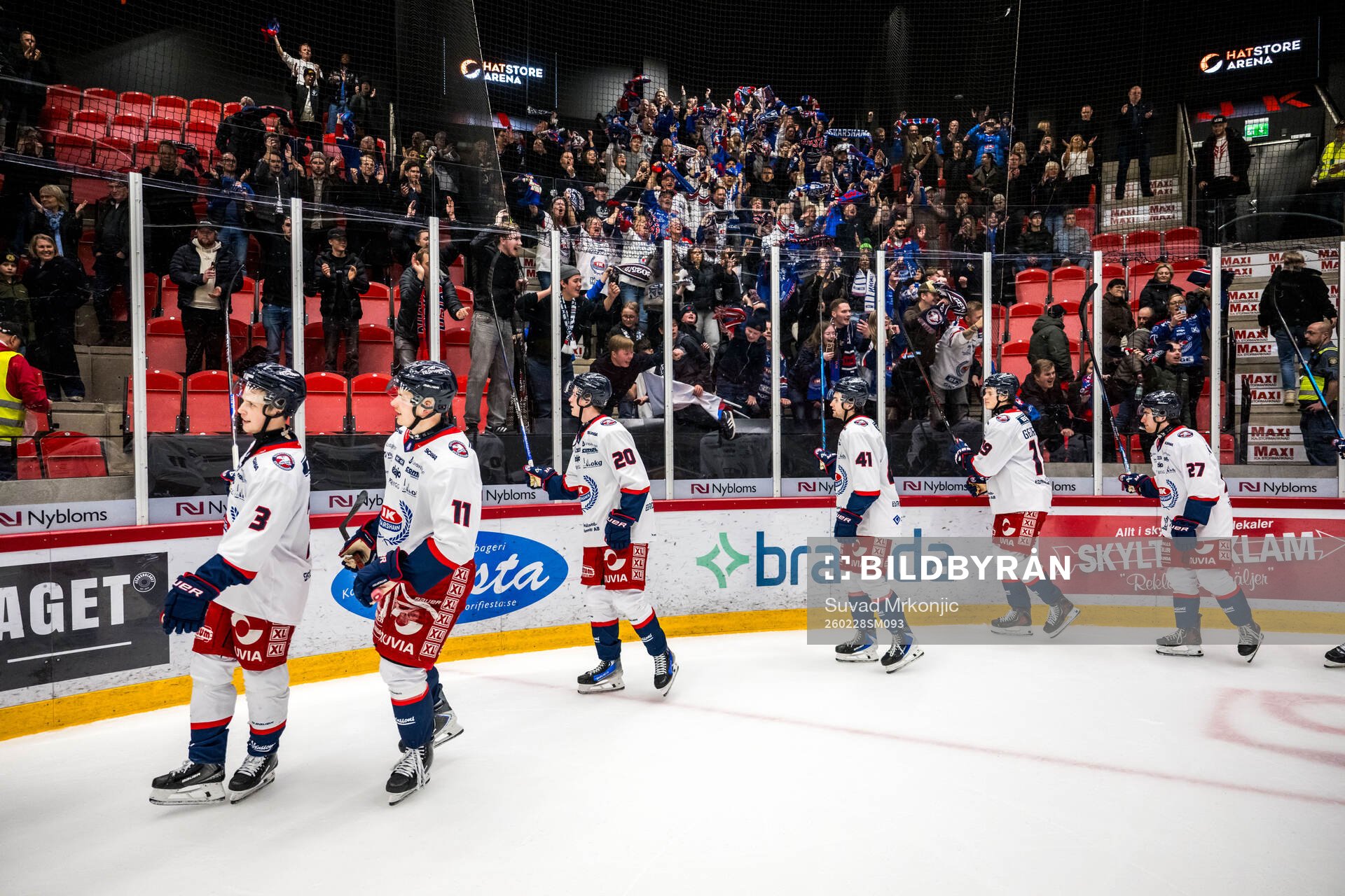 Oskarshamns spelare jublar