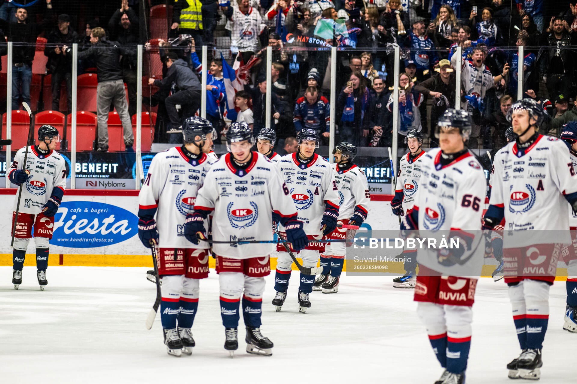 Oskarshamns spelare jublar