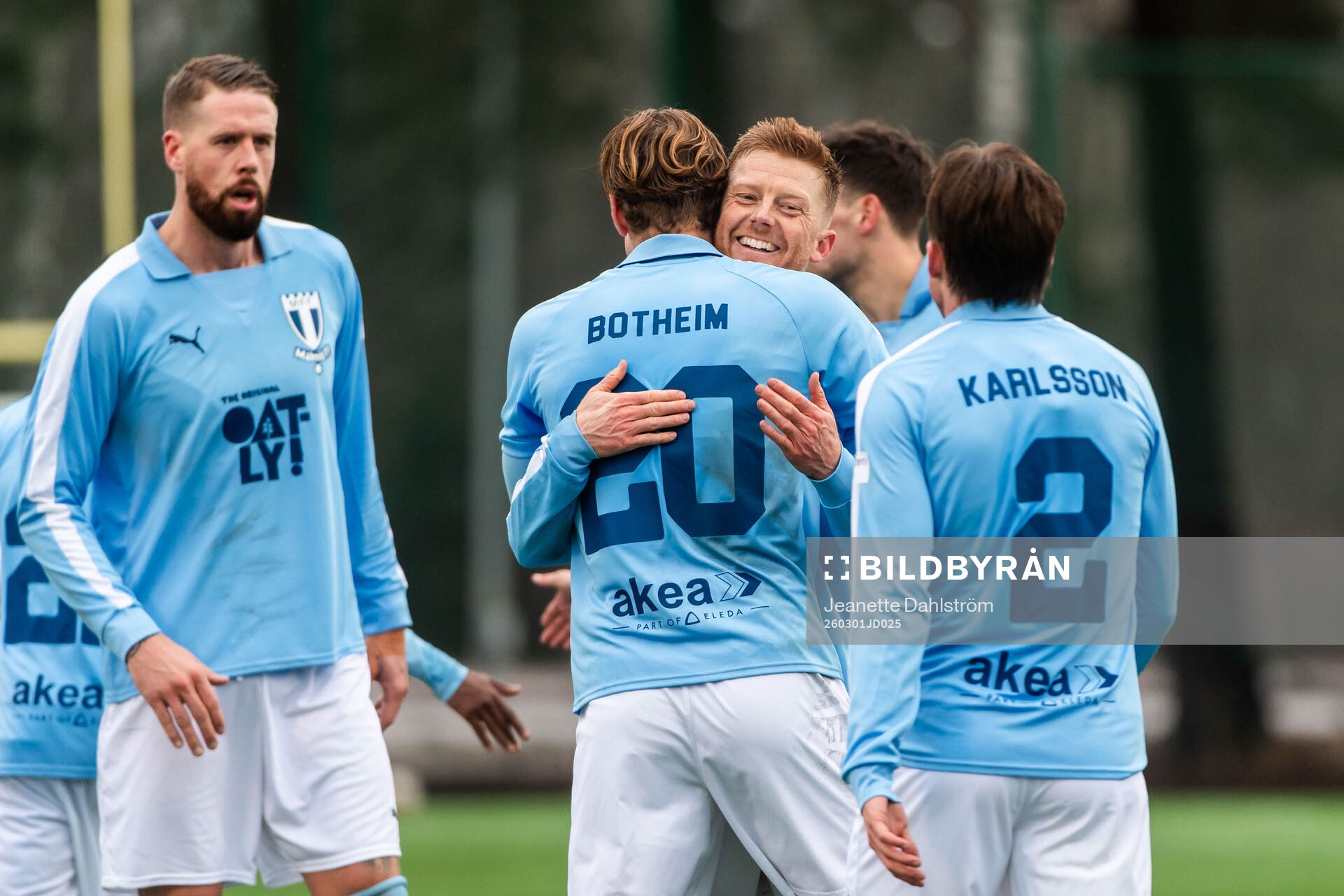 Malmö FFs Anders Christiansen jublar med Erik Botheim