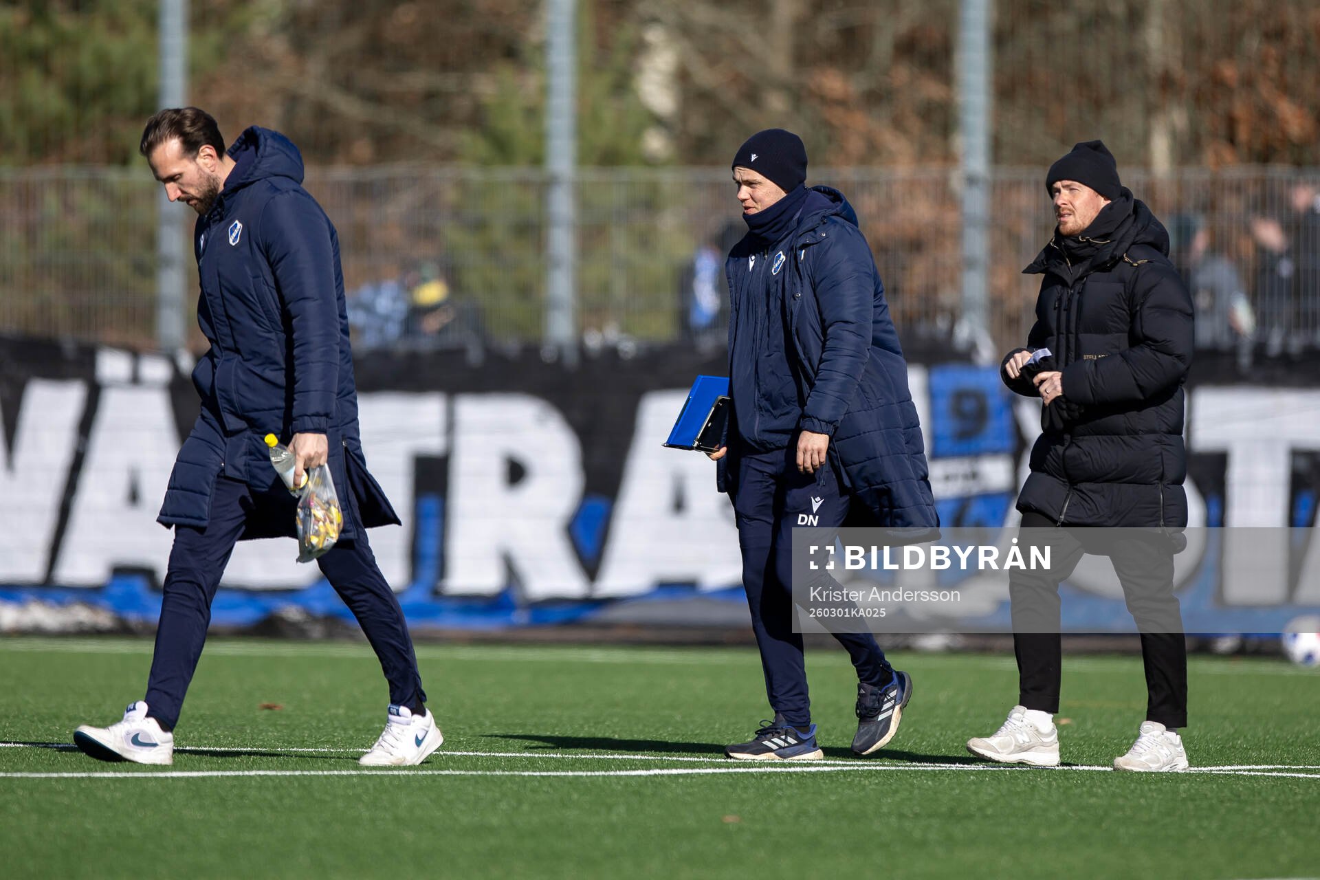 Målvaktstränare Dennis Nilsson och tränare Johan Lindholm