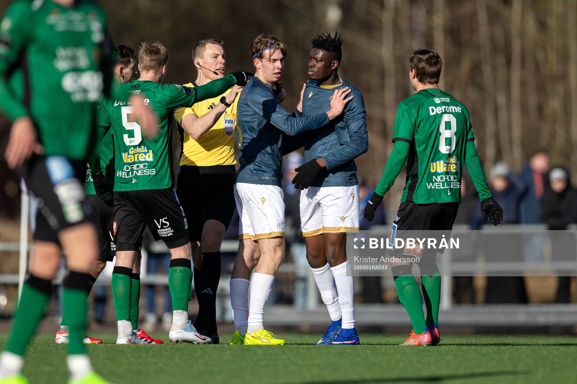 Halmstads Vincent Johansson och Emmanuel Yeboah är