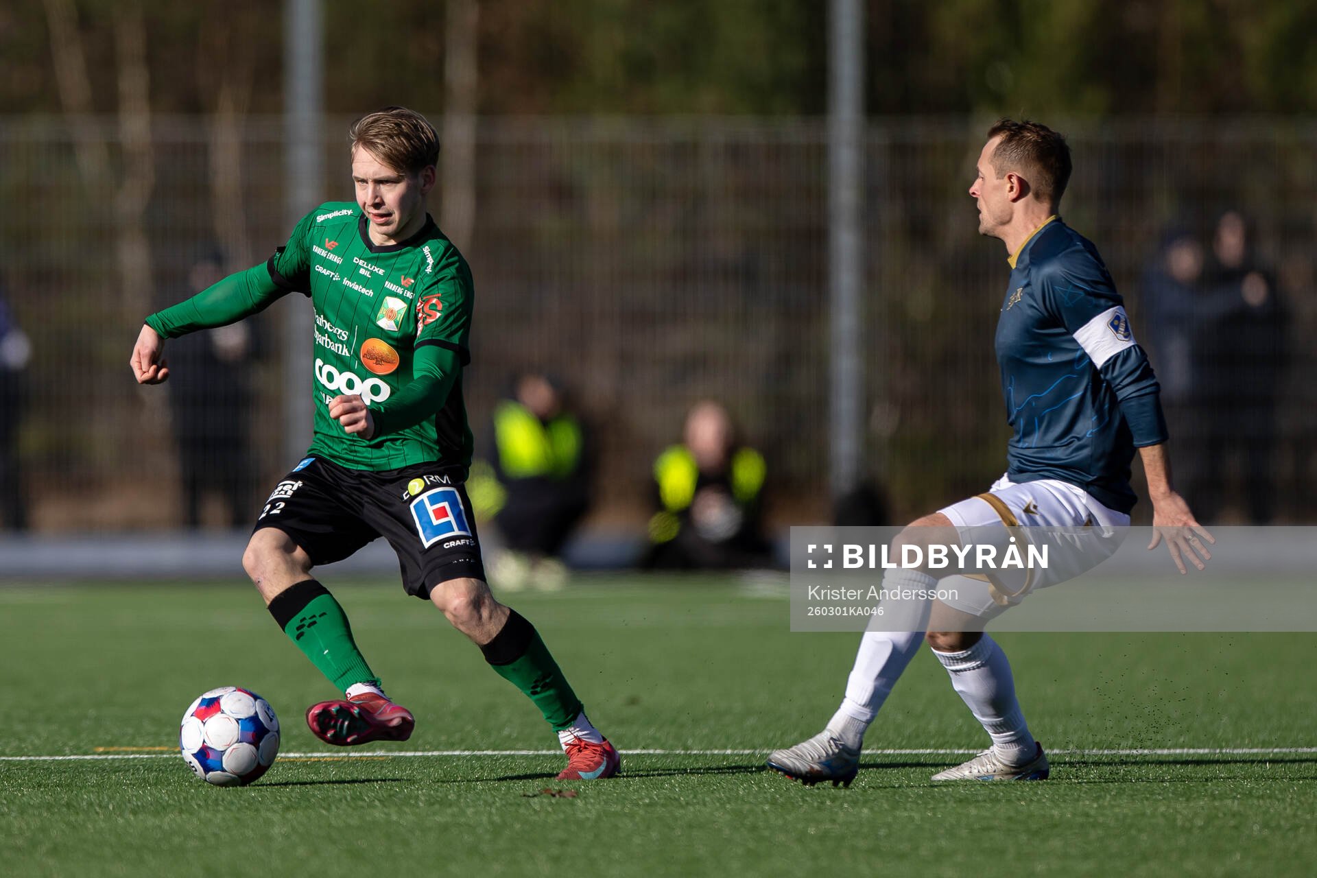 Varbergs Axel Vidjeskog och Halmstads Joel Allansson