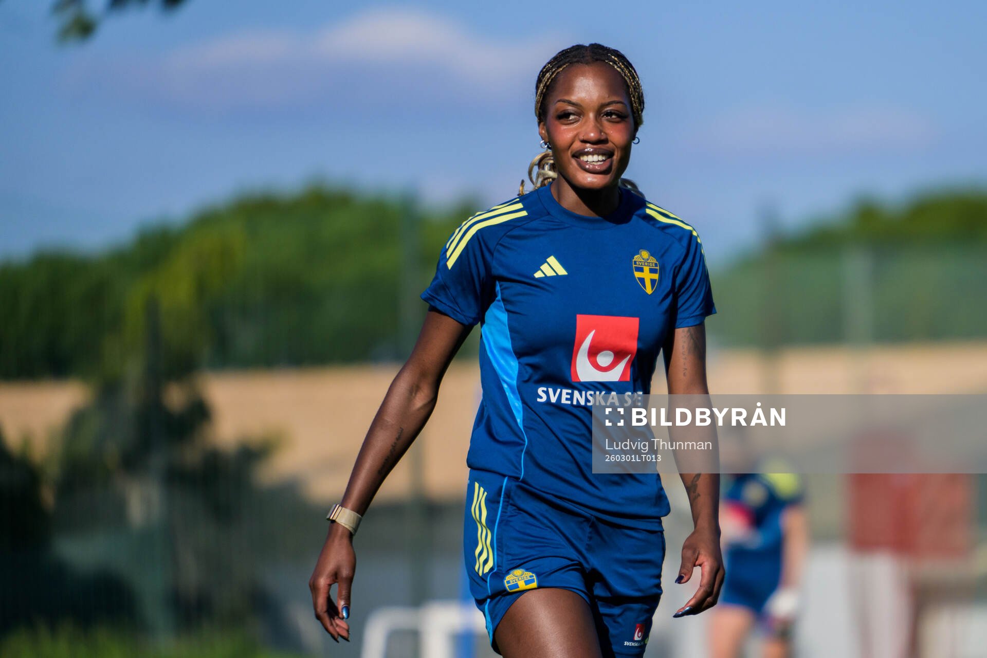 Evelyn Ijeh at a training session with the women's national