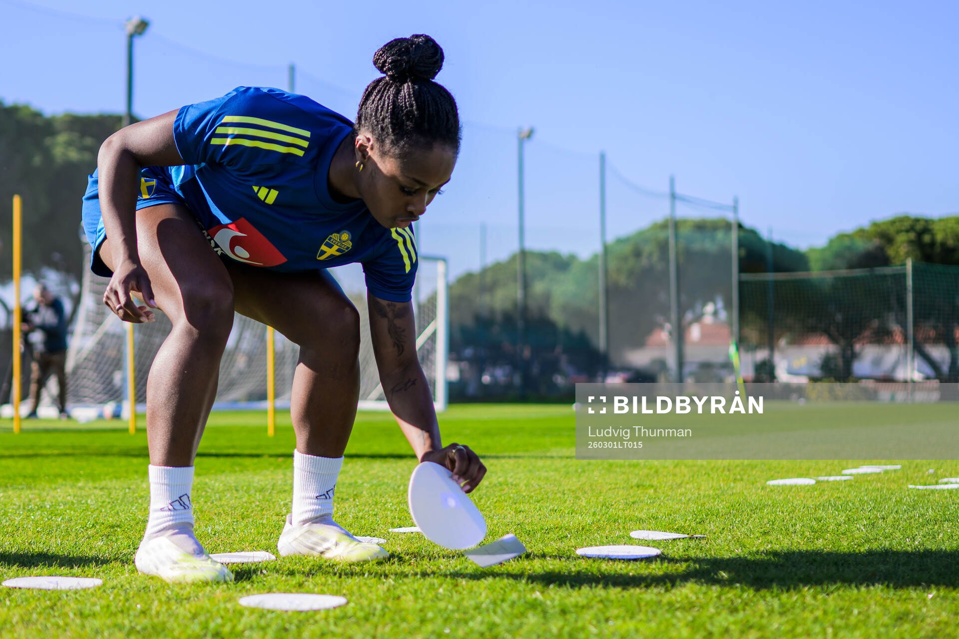 Monica Jusu Bah at a training session with the women's