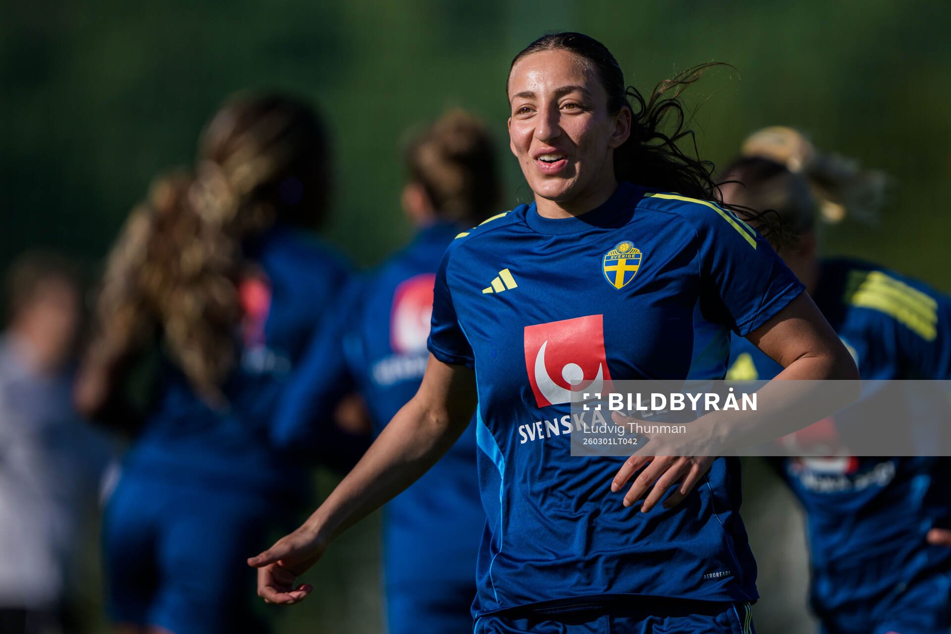 Rosa Kafaji at a training session with the women's national