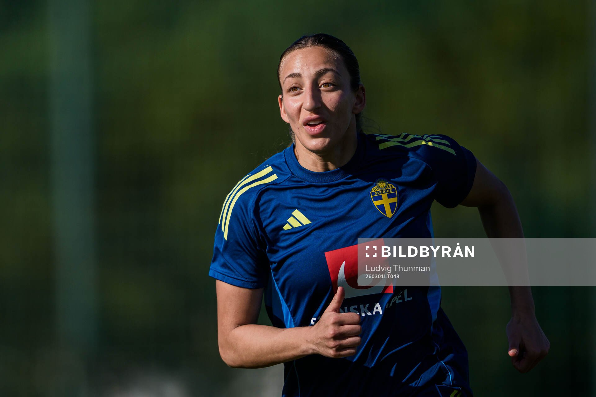 Rosa Kafaji at a training session with the women's national