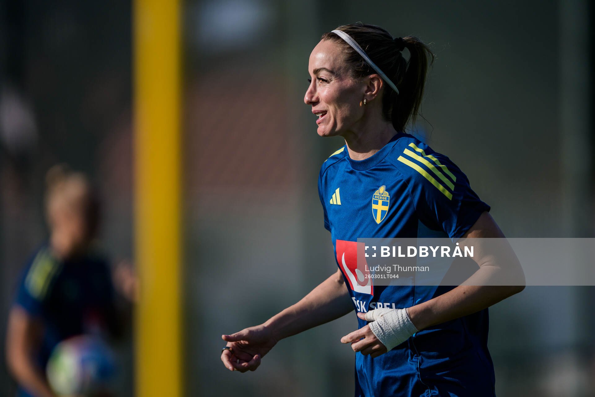 Kosovare Asllani at a training session with the women's