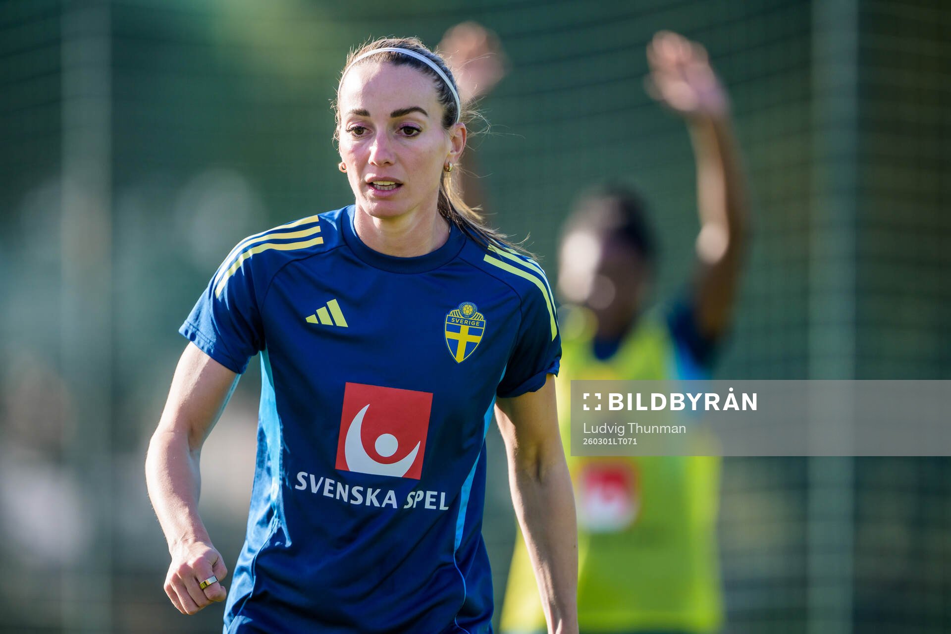 Kosovare Asllani at a training session with the women's