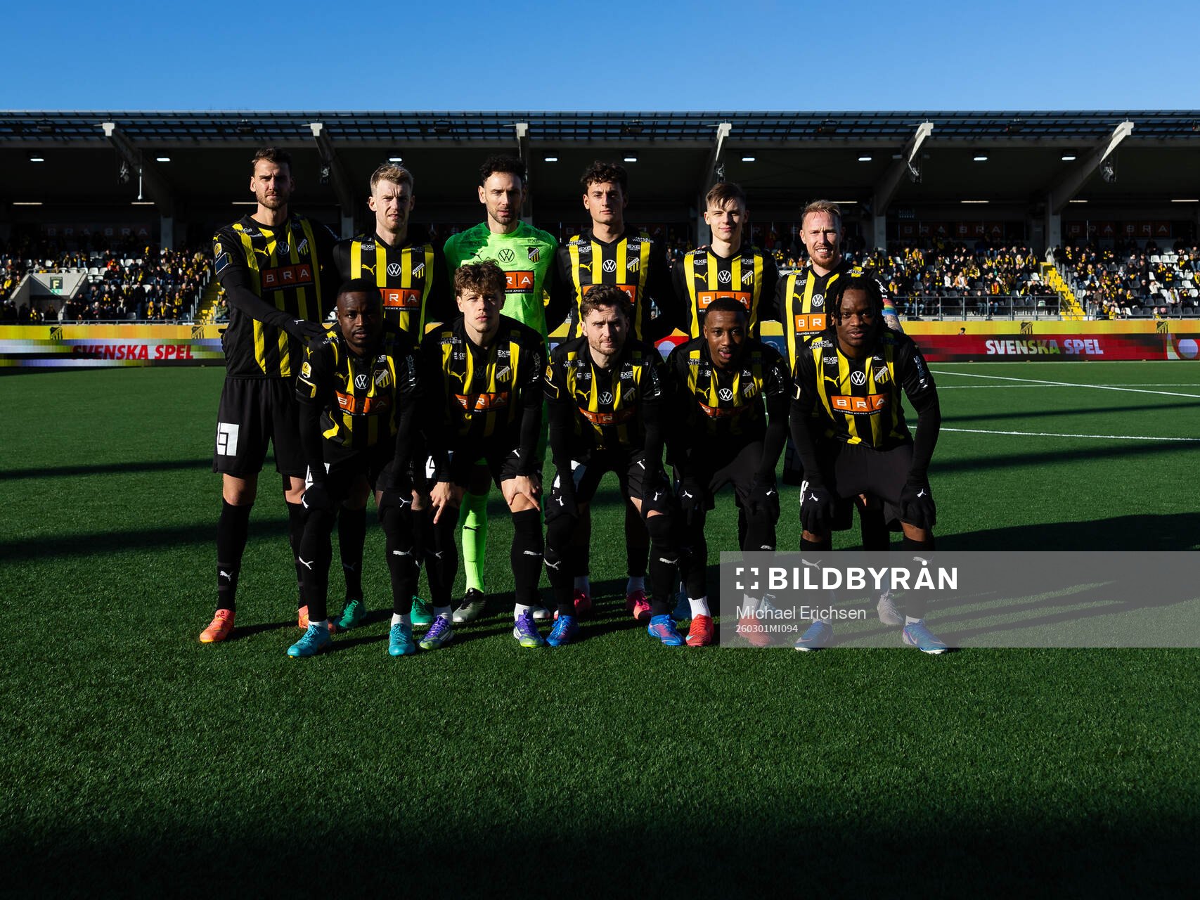 Häckens startelva uppe fr.v. Johan Hammar, Filip Helander,