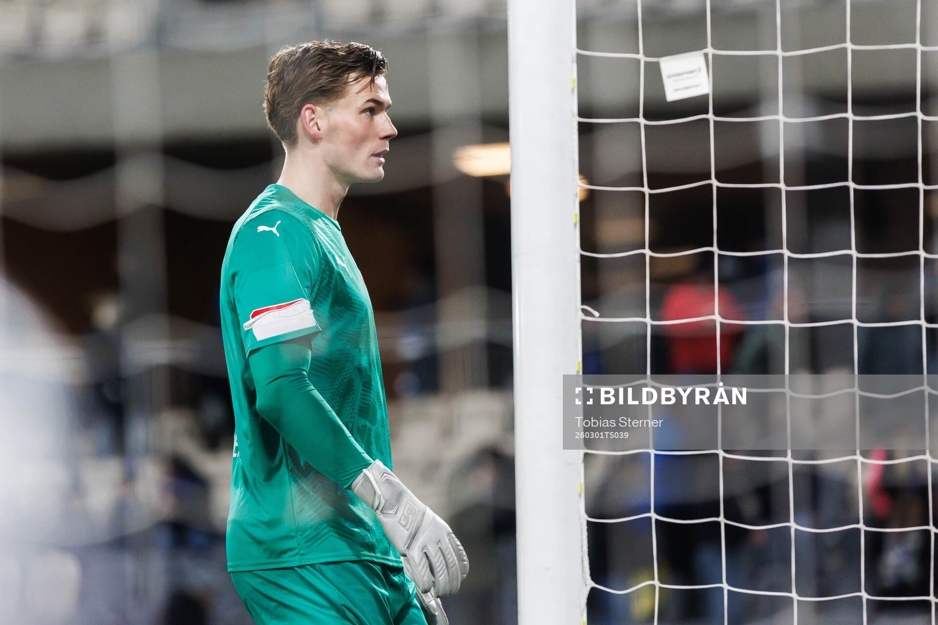 Helsingborgs målvakt Johan Brattberg deppar