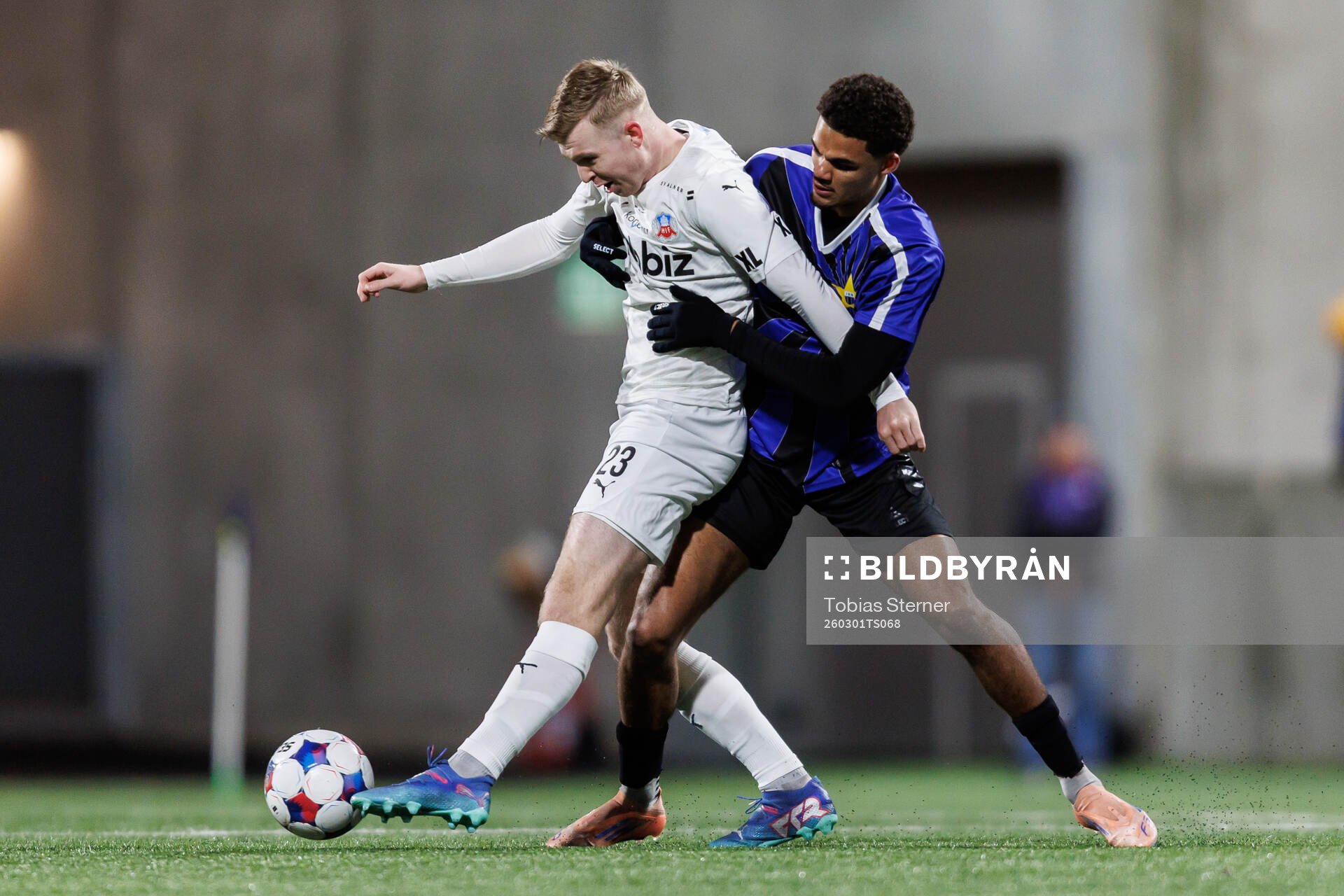 Helsingborgs William Westerlund och Sirius Matthias Nartey