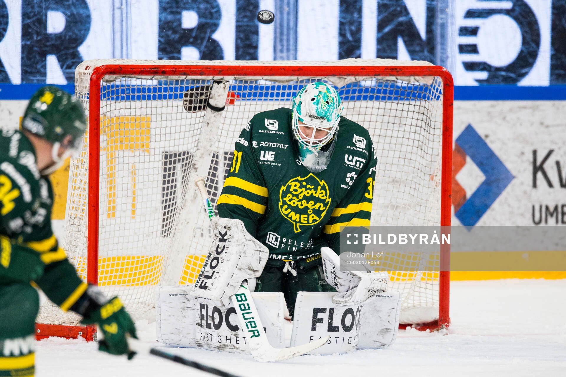 Björklövens målvakt Olle Eriksson Ek