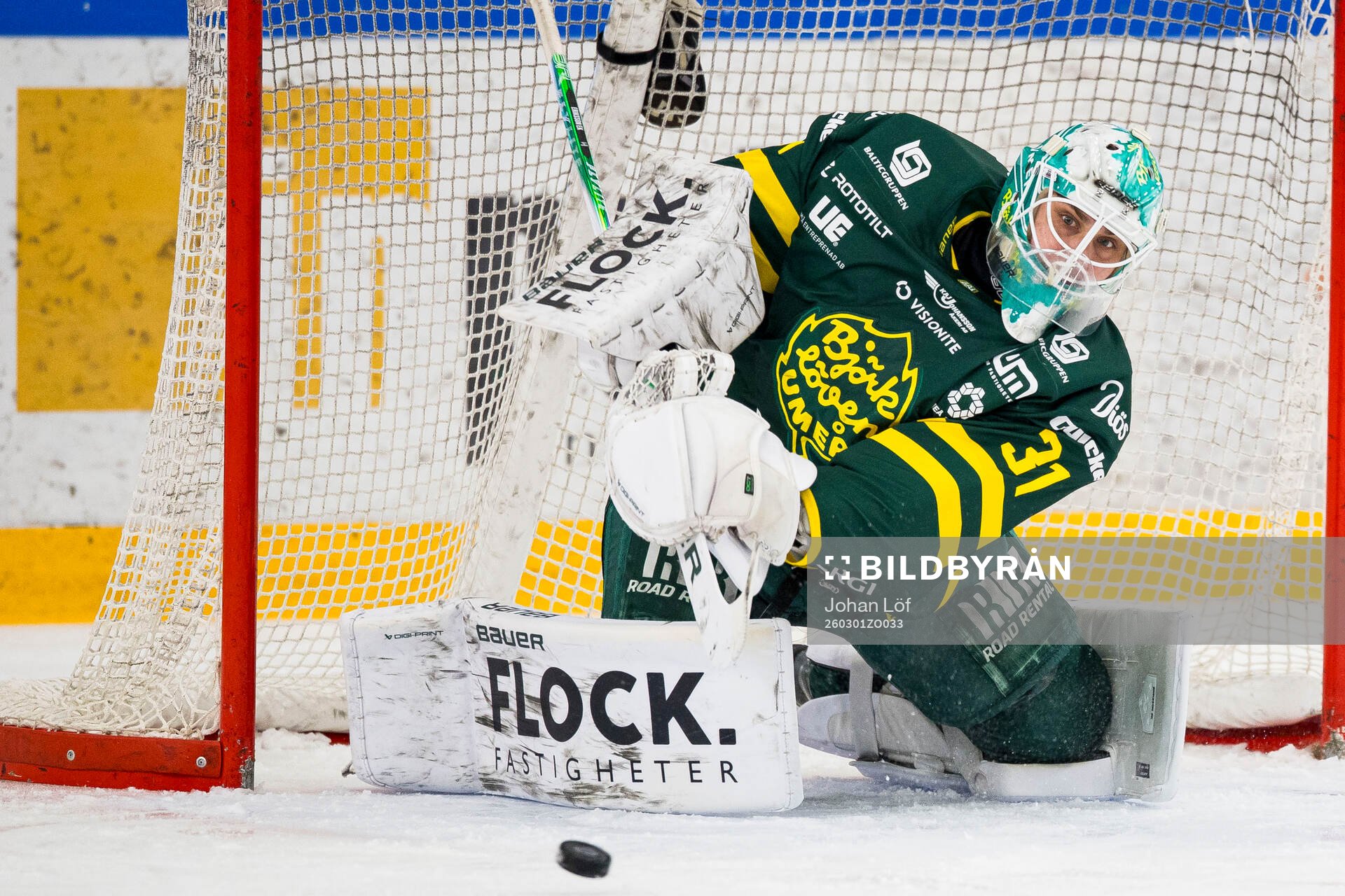 Björklövens målvakt Olle Eriksson Ek