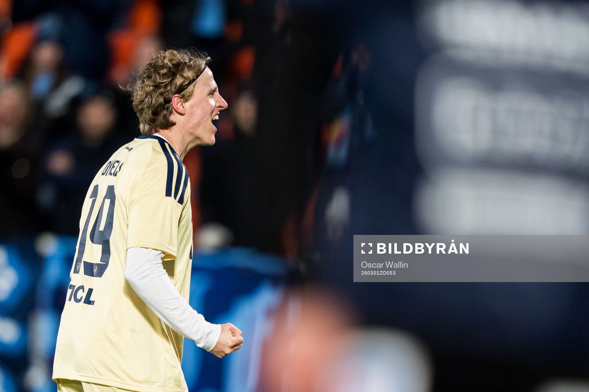 Djurgårdens Jeppe Okkels jublar