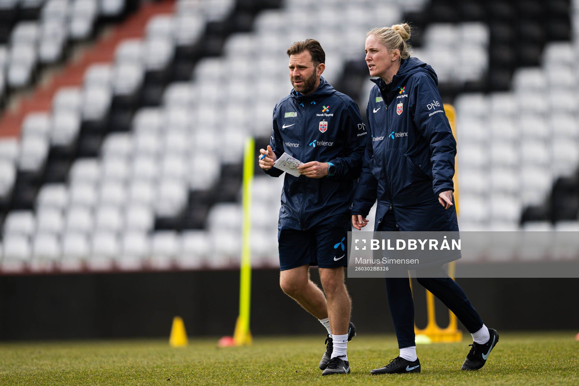 Assistant coach Mikey Harris and head coach Gemma Grainger