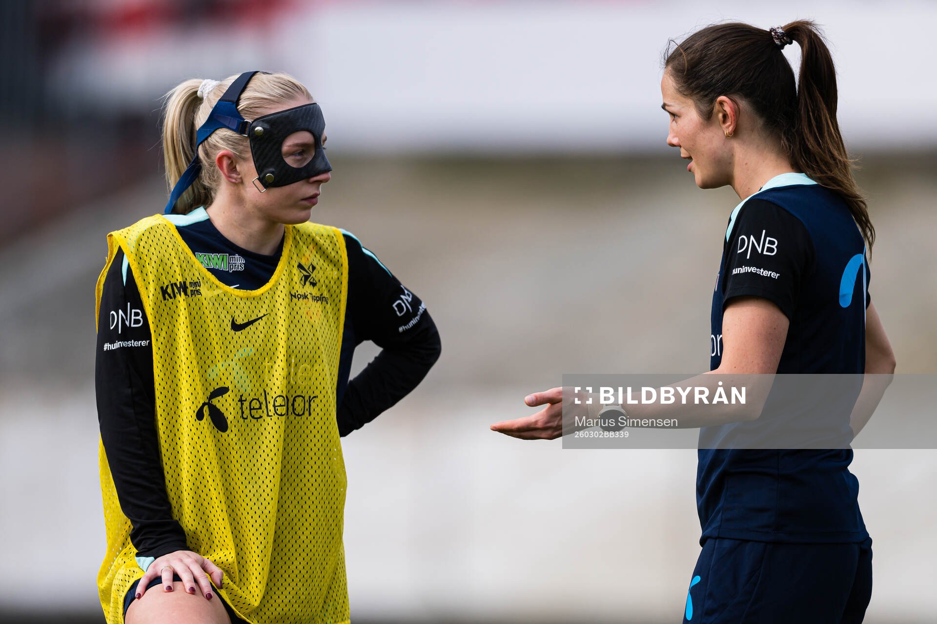 Thea Bjelde and Tuva Hansen of the Norwegian women’s