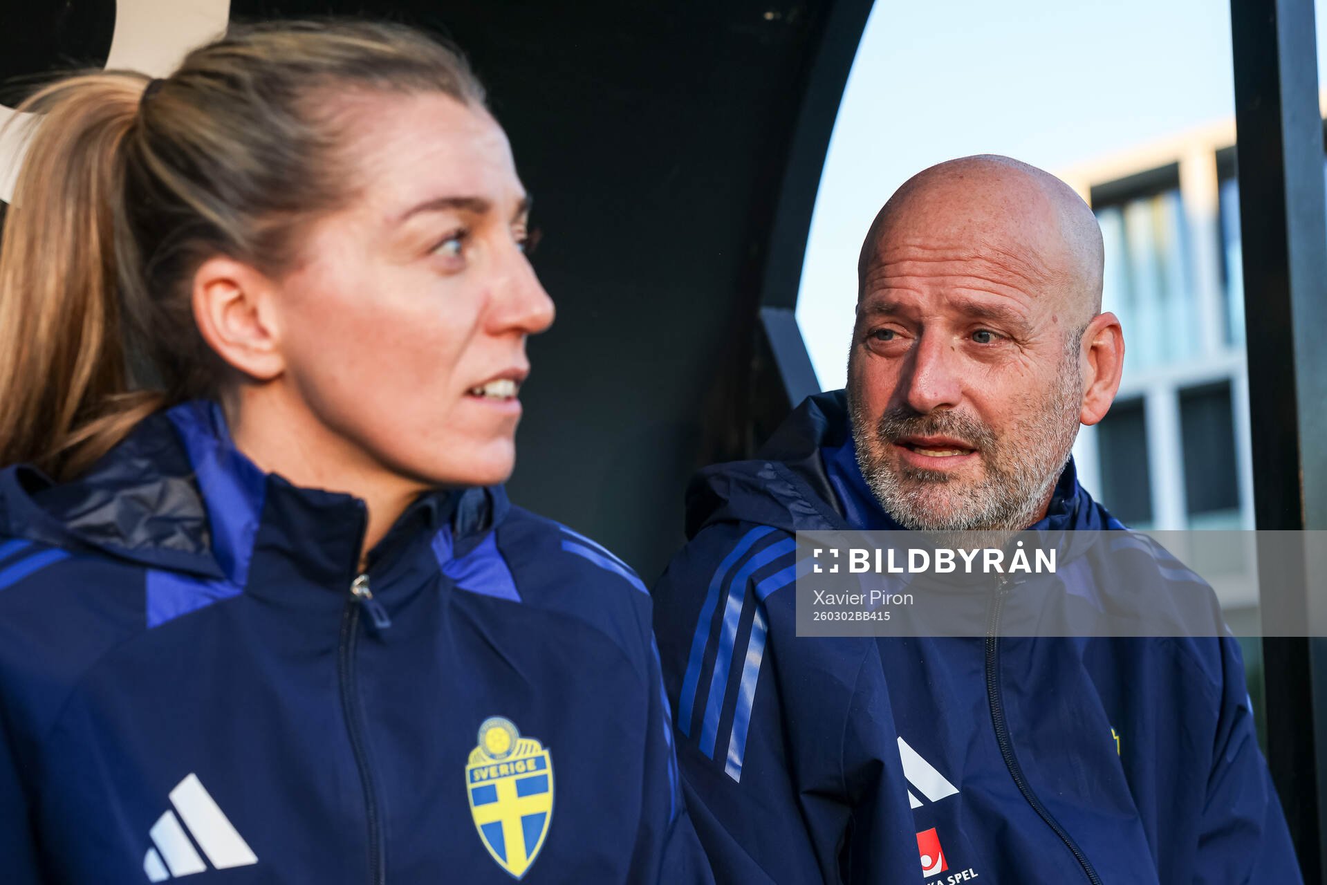 Linda Sembrant and coach Magnus Wikman  of Sweden