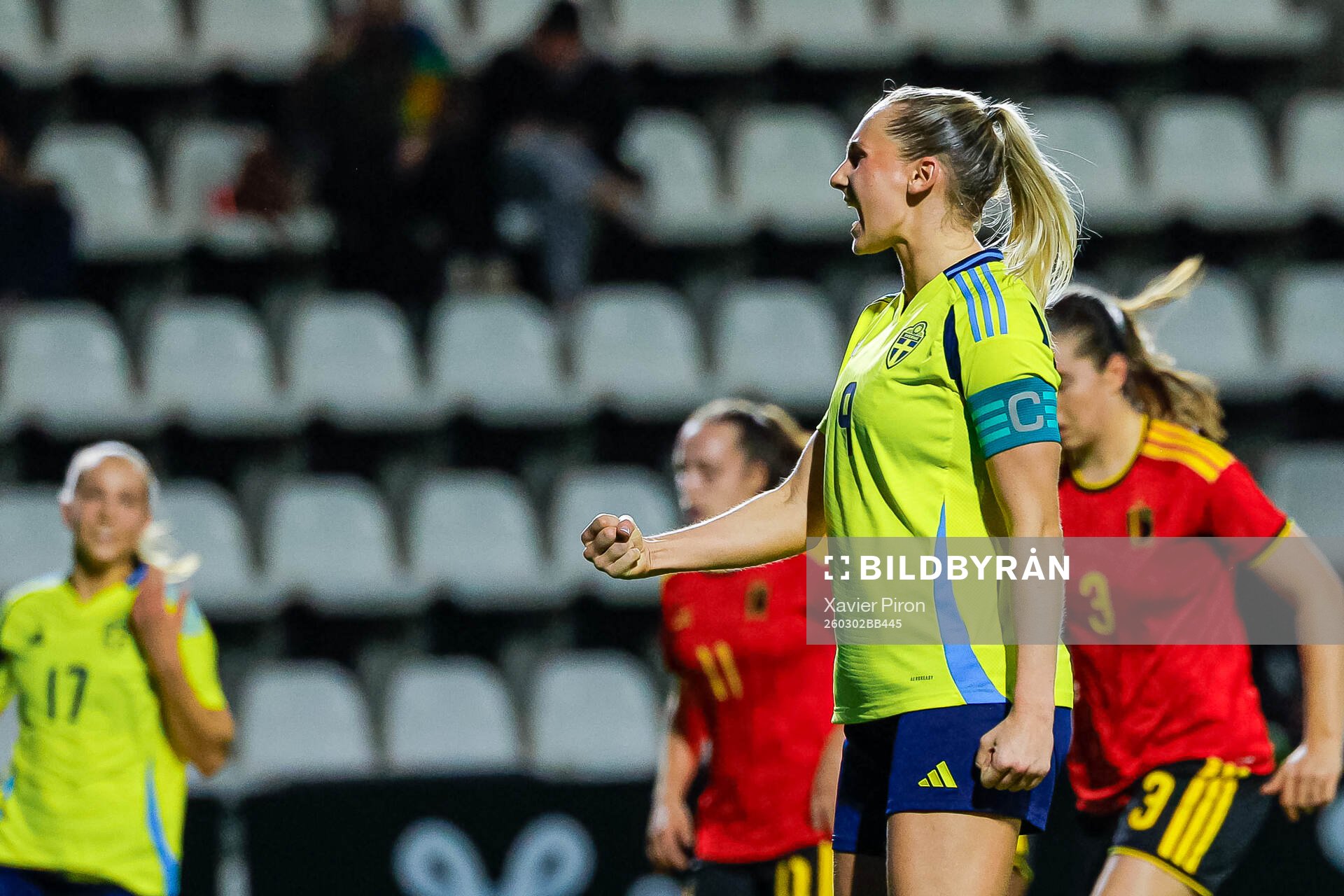 Ellen Wangerheim of Sweden celebrates