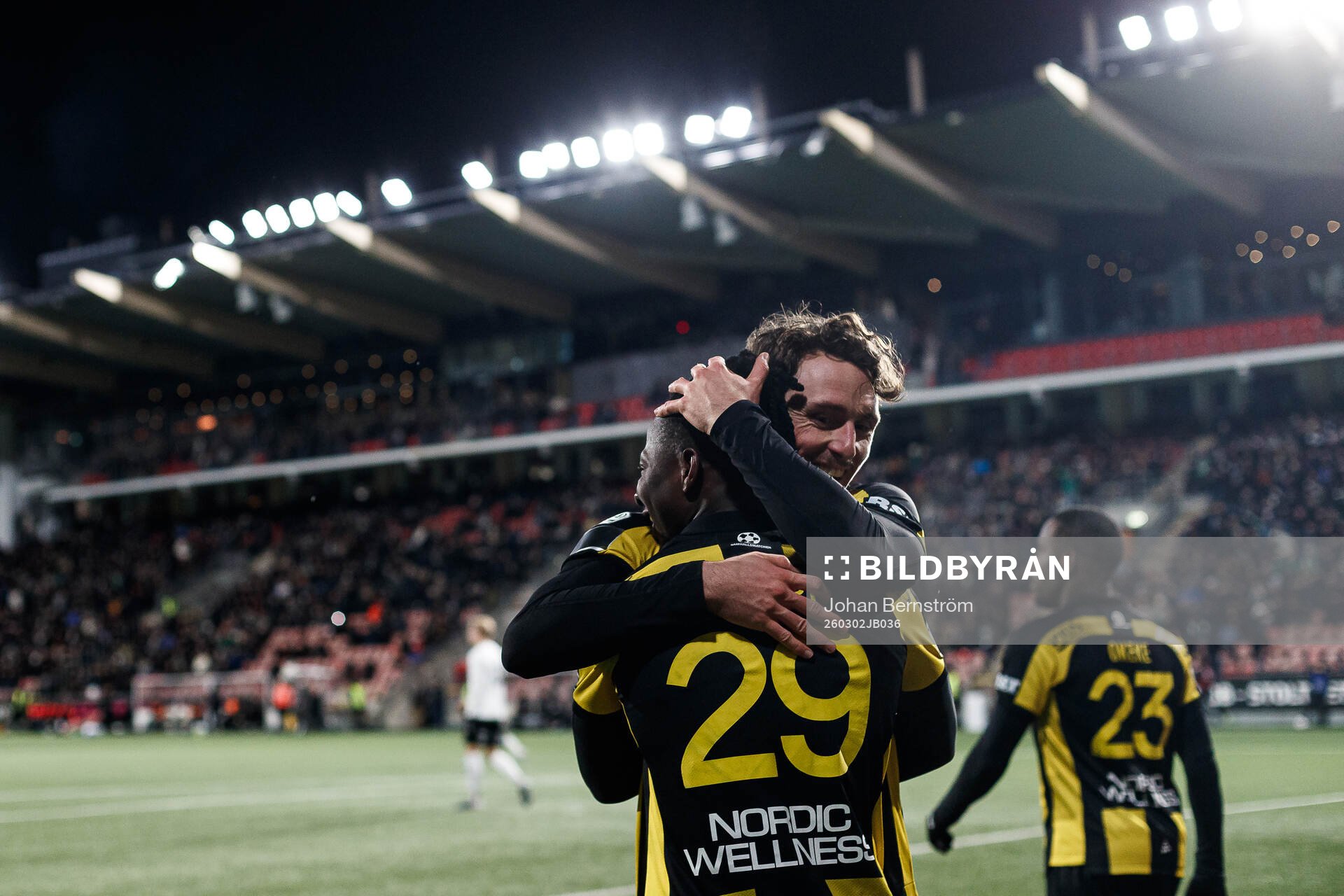 Hammarbys Moise Elohim Victoire Kabore och Noah Persson