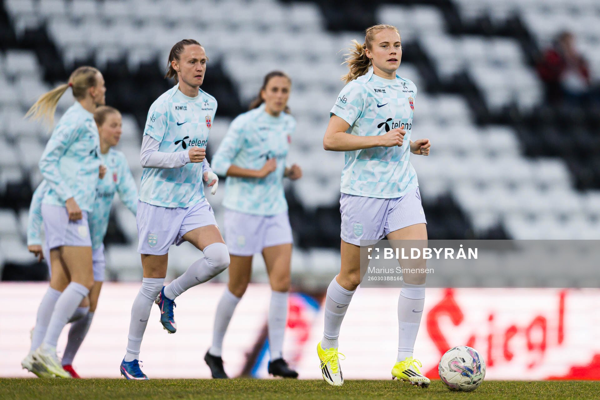 Julie Blakstad of Norway warms up