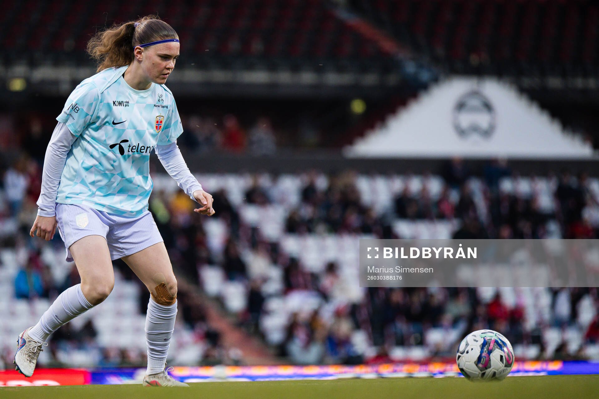 Signe Gaupset of Norway warms up