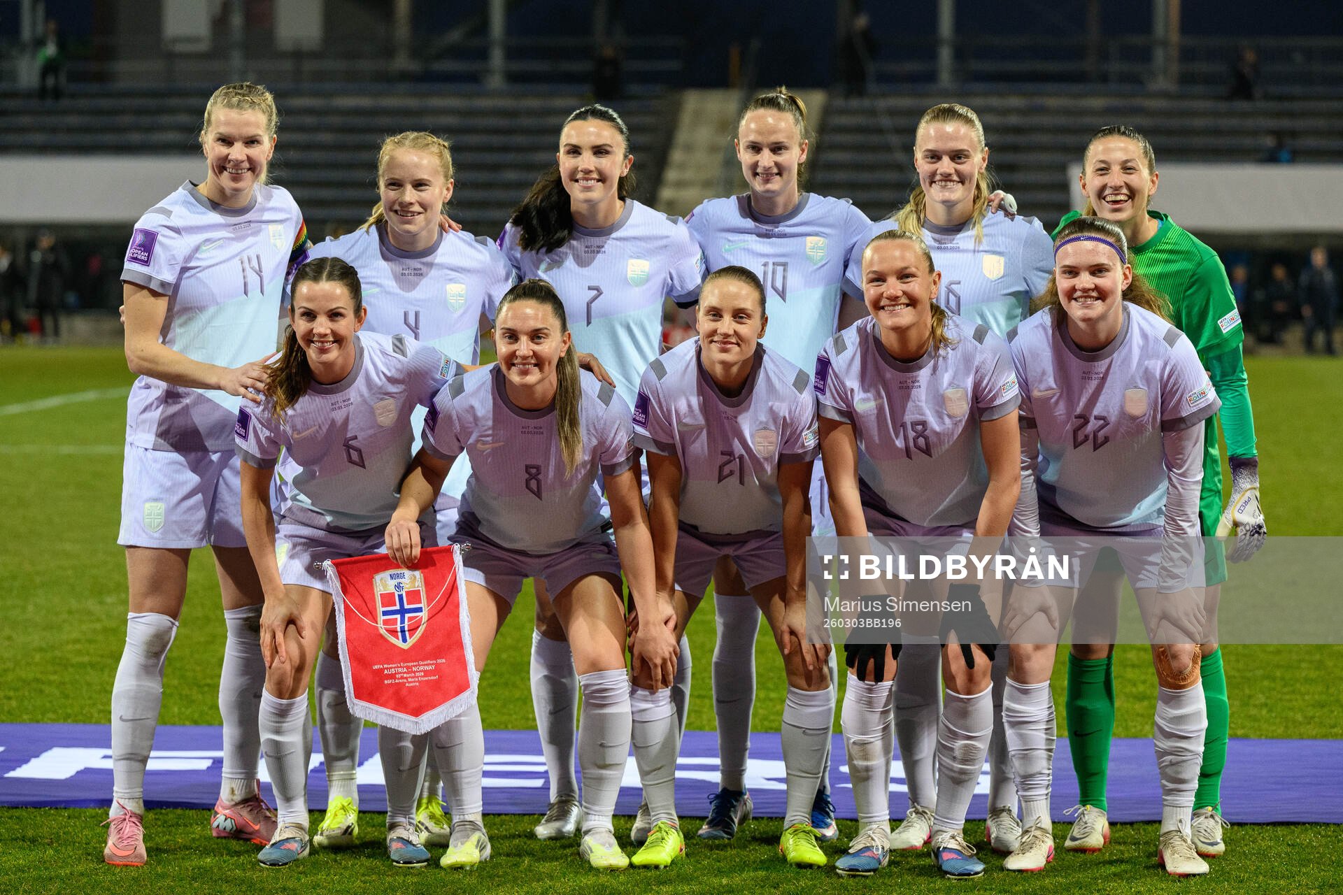The starting eleven of Norway