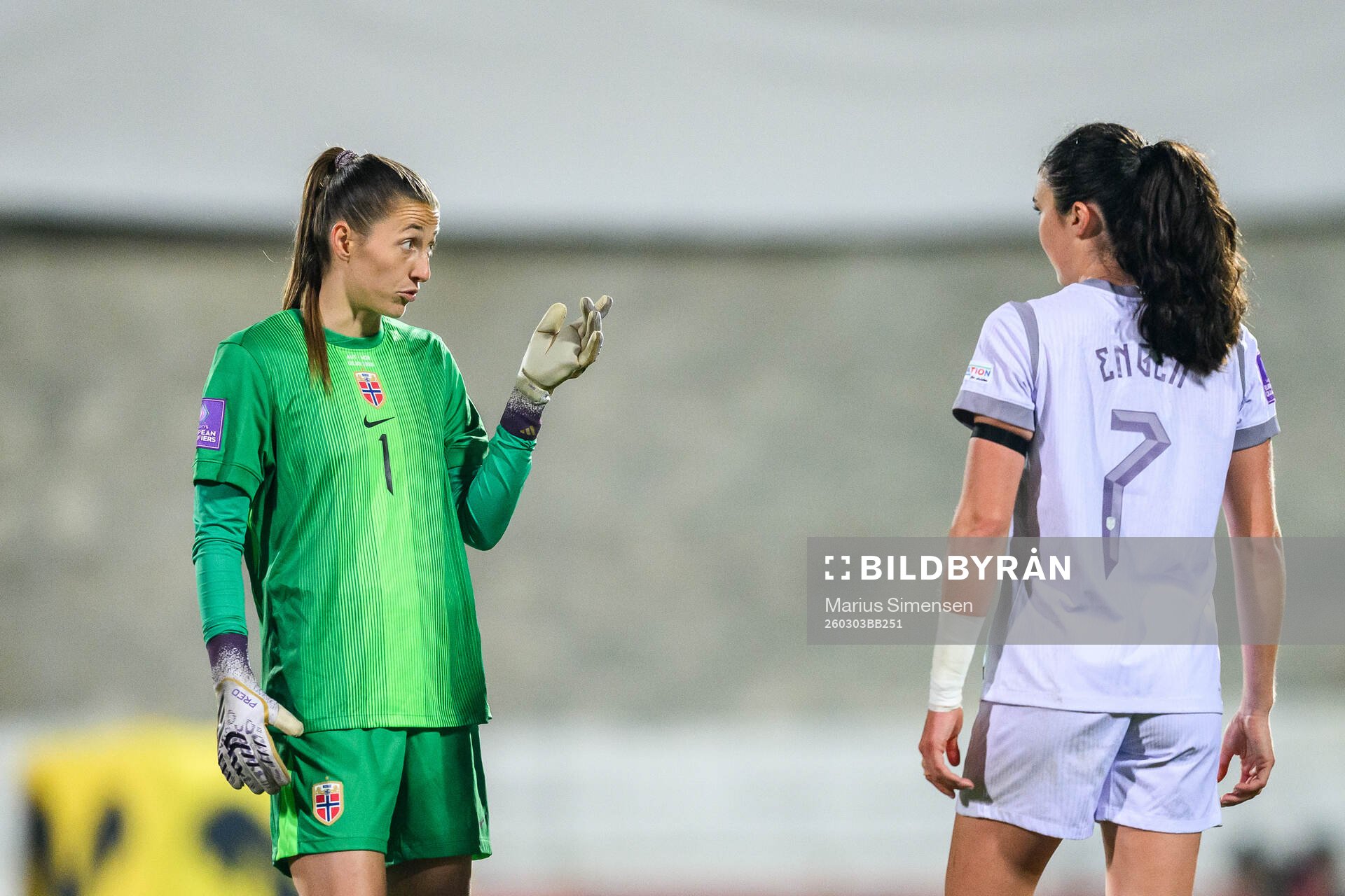 Goalkeeper Cecilie Hauståker Fiskerstrand  and Ingrid