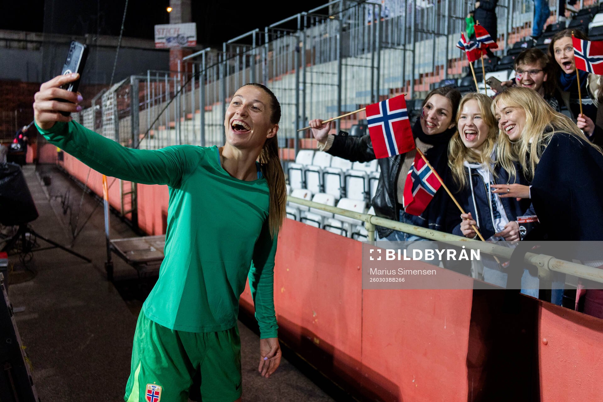 Goalkeeper Cecilie Hauståker Fiskerstrand of Norway
