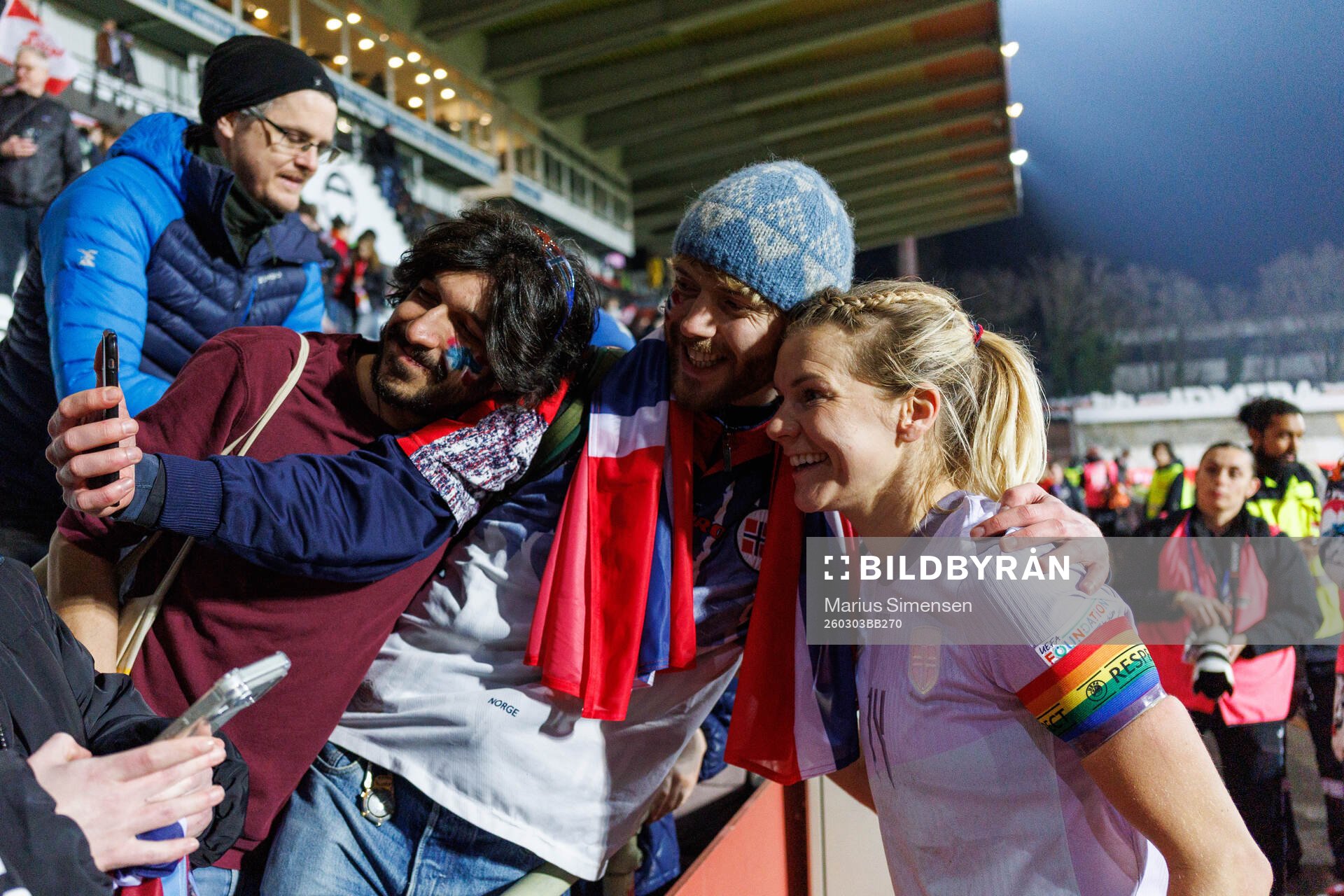 Ada Hegerberg of Norway with fans