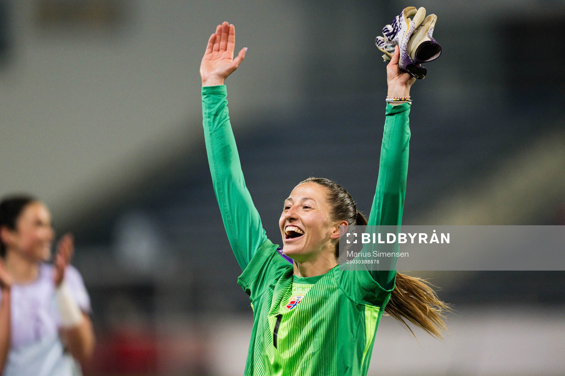 Goalkeeper Cecilie Hauståker Fiskerstrand of Norway