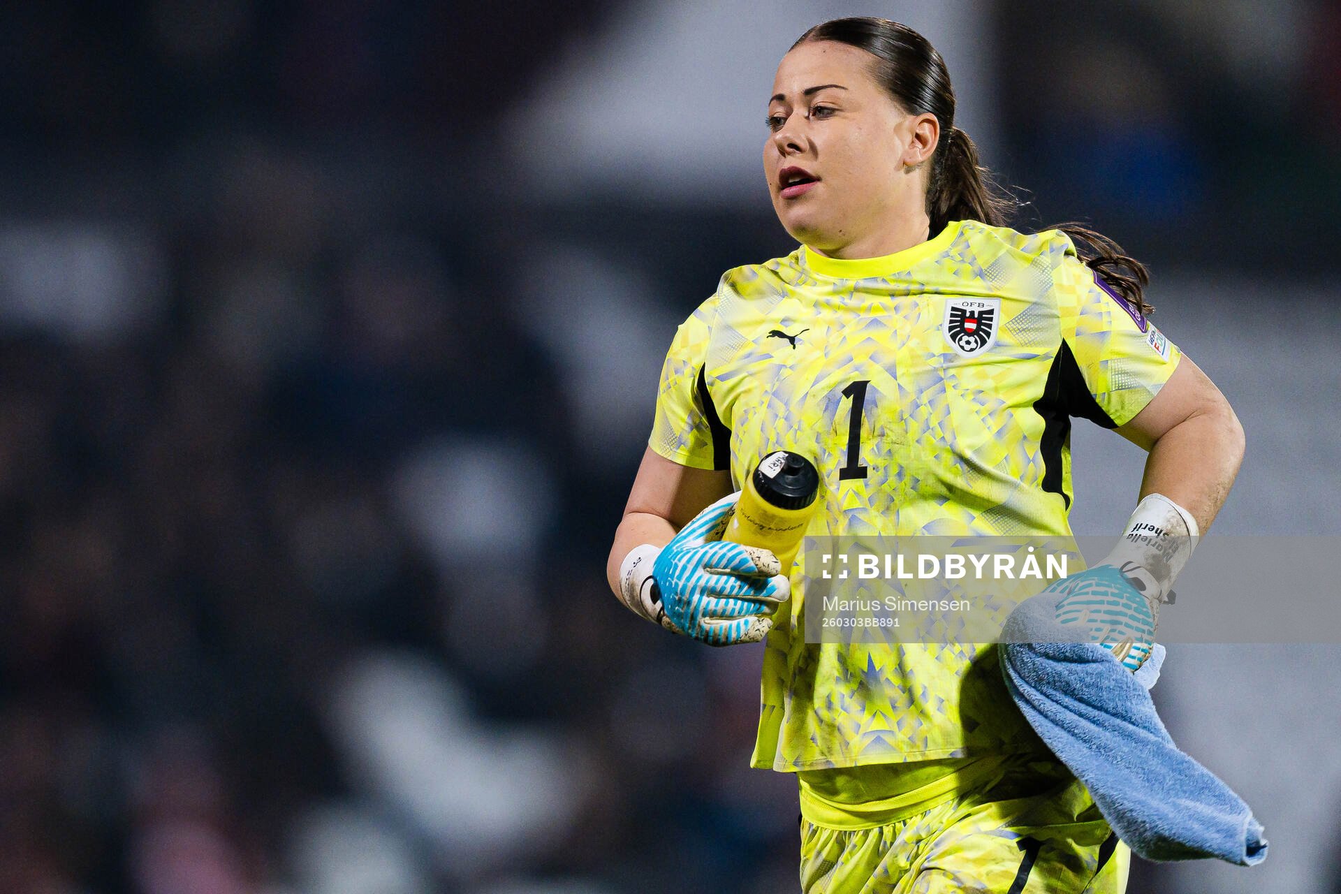 Goalkeeper Mariella El Sherif of Austria
