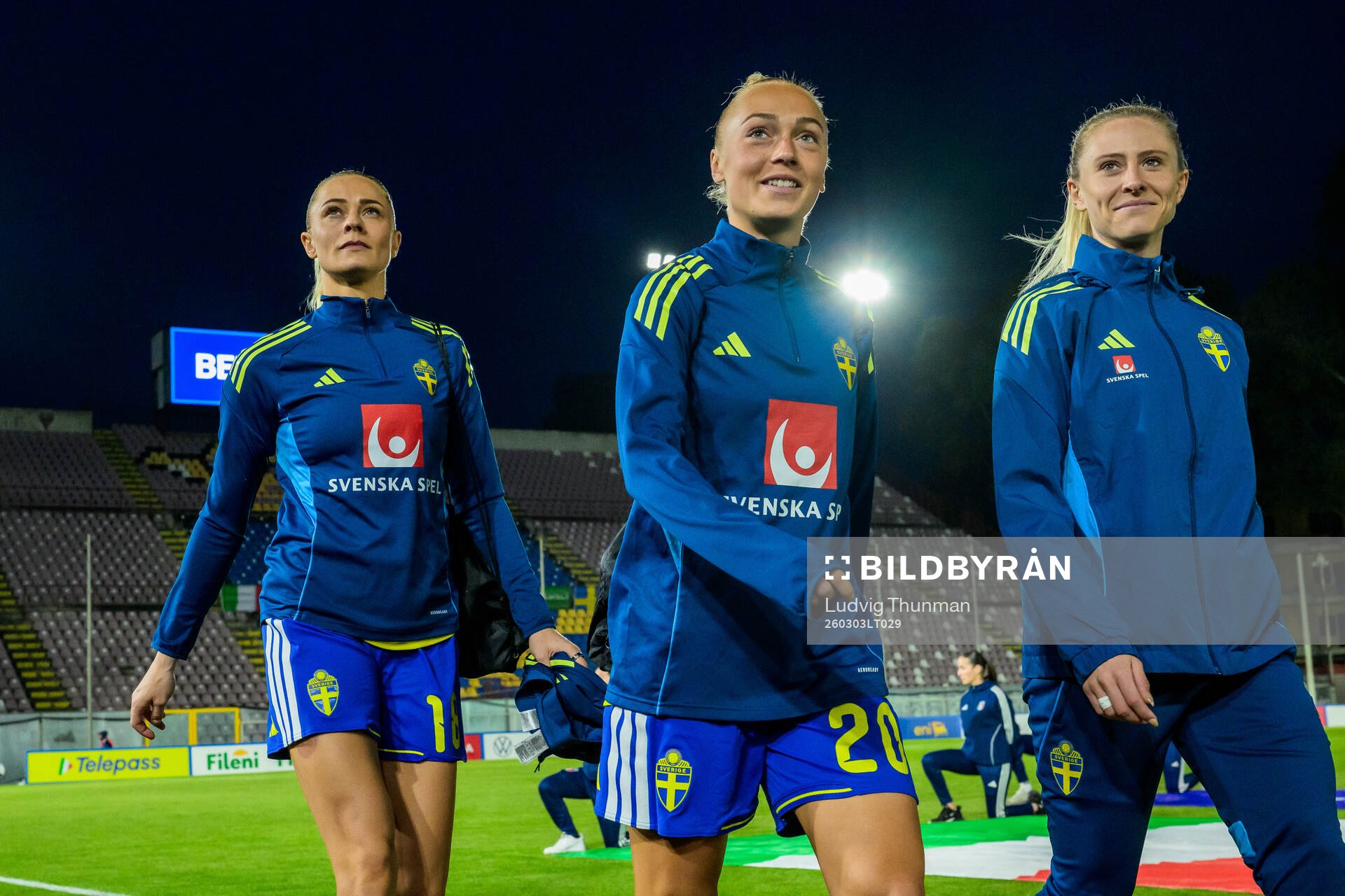 Fridolina Rolfö, Hanna Bennison and Rebecka Blomqvist of