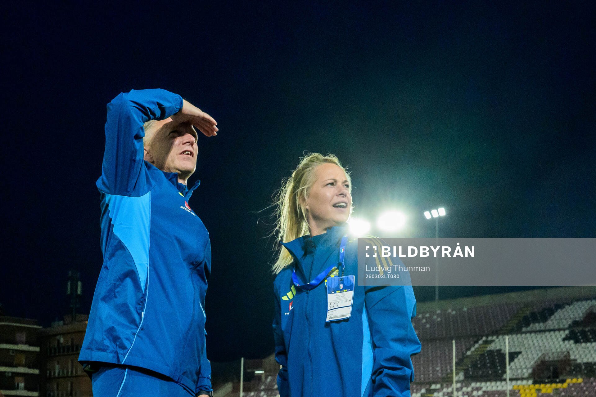 Assistant coach Niklas Egnell and assistant coach Johanna