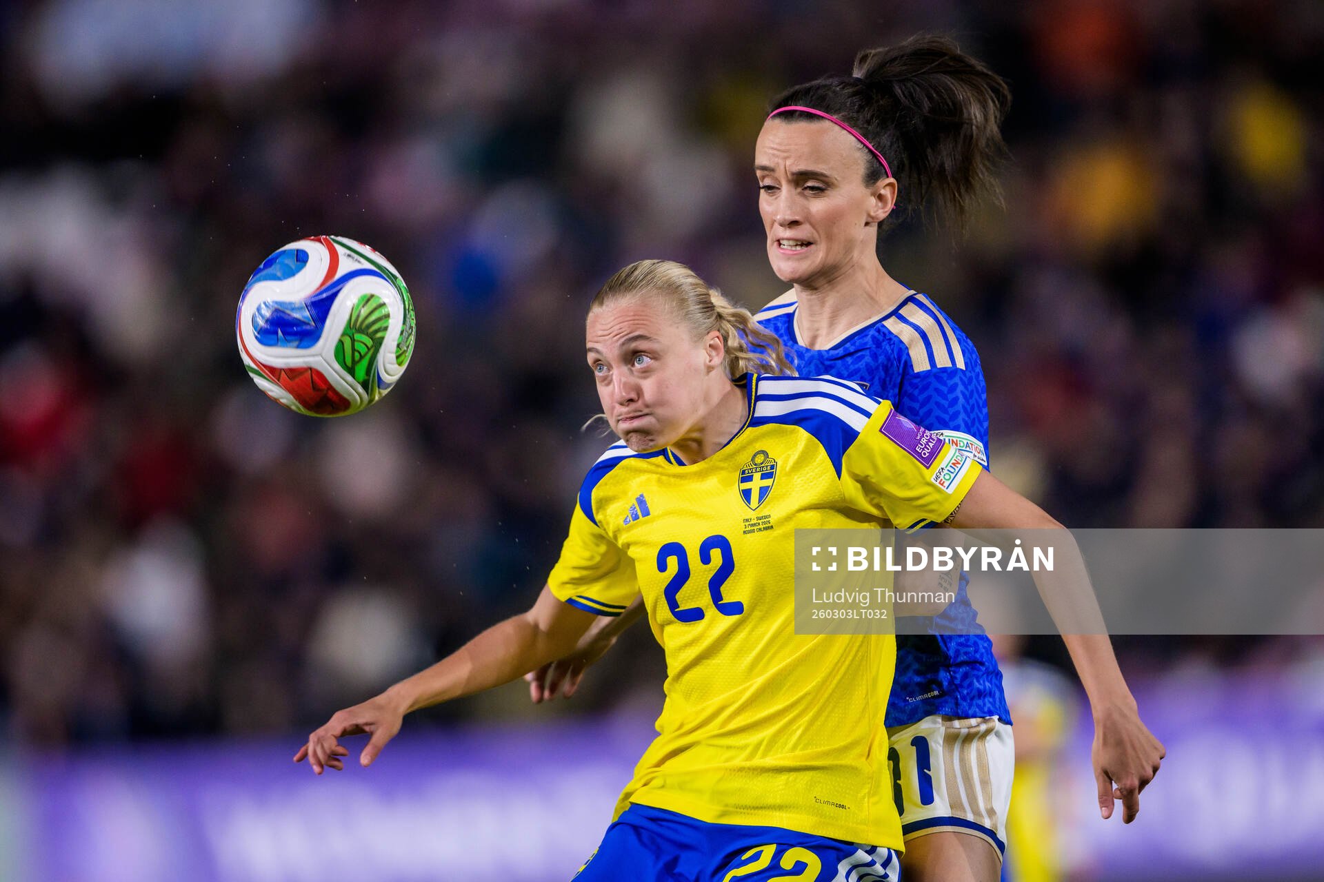 Elma Junttila Nelhage of Sweden and Barbara Bonansea of