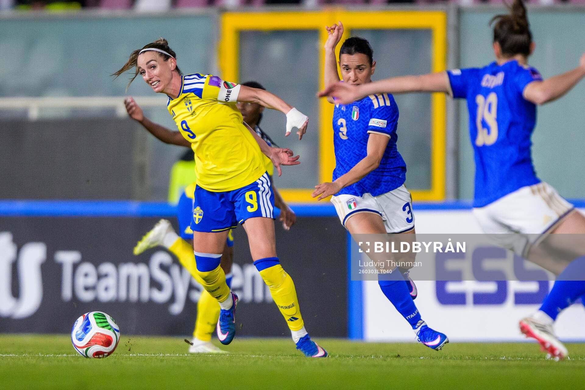 during the Women's FIFA World Cup Qualifier football match