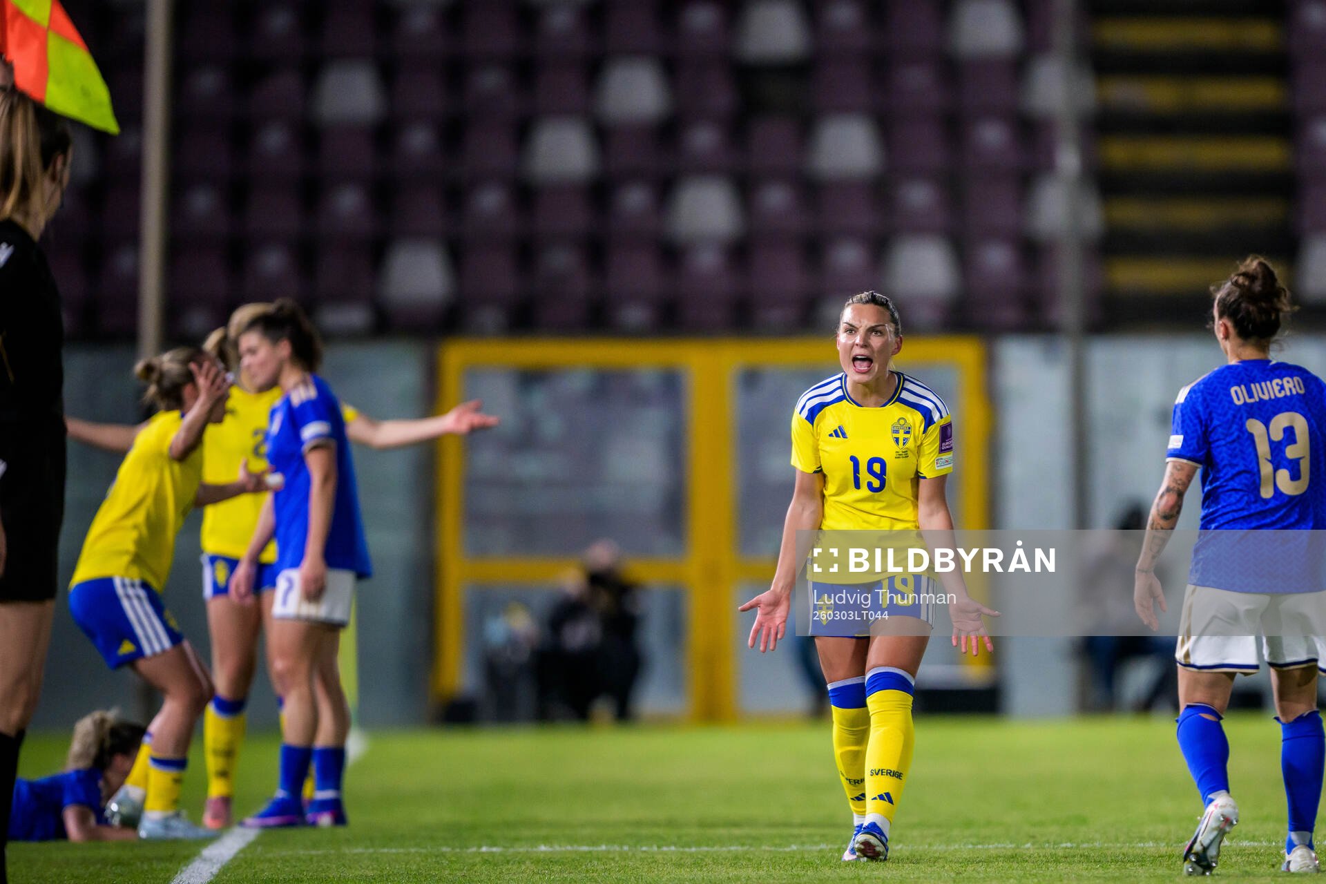 Johanna Rytting Kaneryd of Sweden reacts