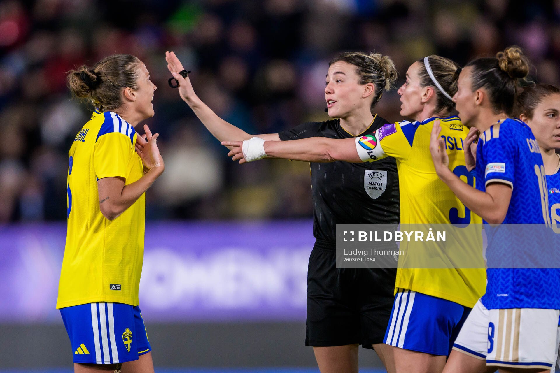 Filippa Angeldahl and Kosovare Asllani of Sweden and