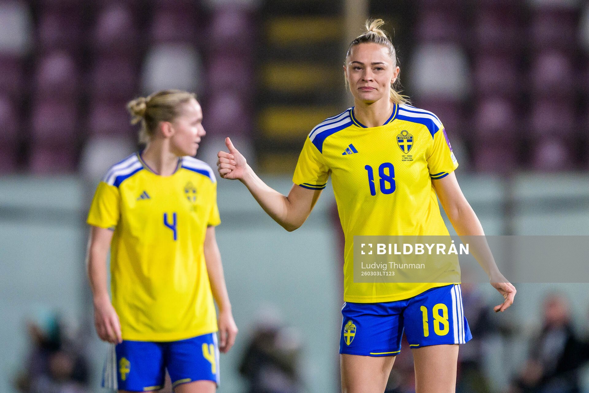 Hanna Lundkvist and Fridolina Rolfö of Sweden