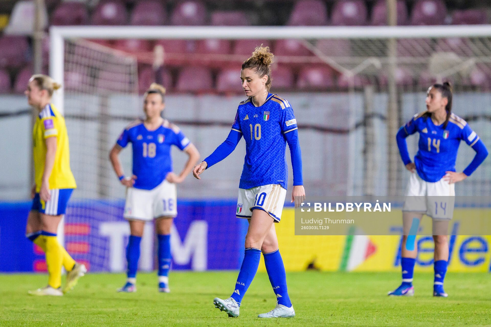 Cristiana Girelli of Italy looks dejected
