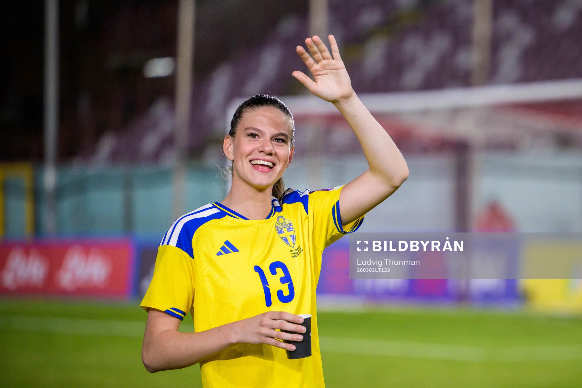 Bella Andersson of Sweden celebrates