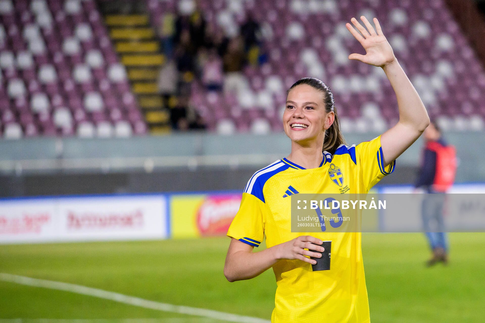 Bella Andersson of Sweden celebrates
