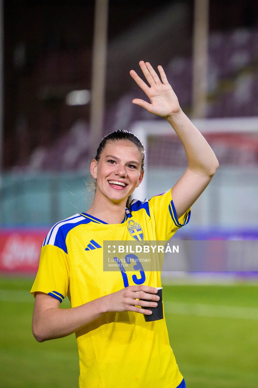 Bella Andersson of Sweden celebrates