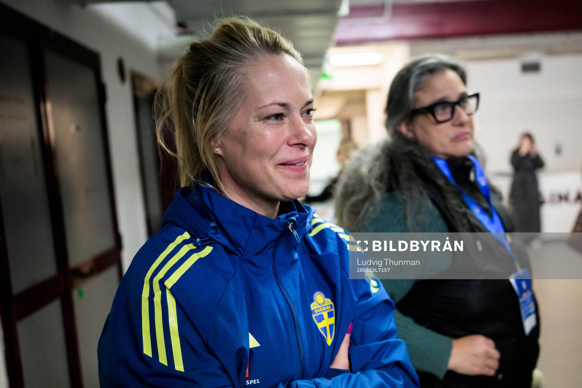 Assistant coach Johanna Almgren of Sweden