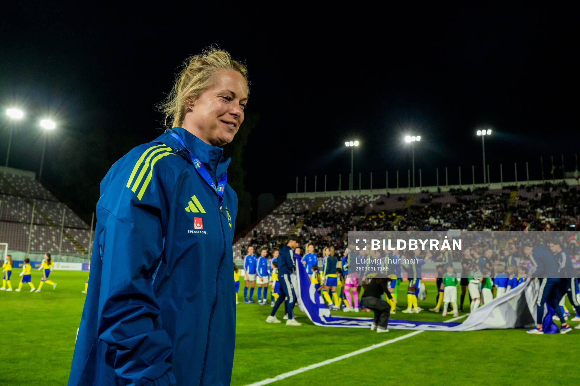 Assistant coach Johanna Almgren of Sweden