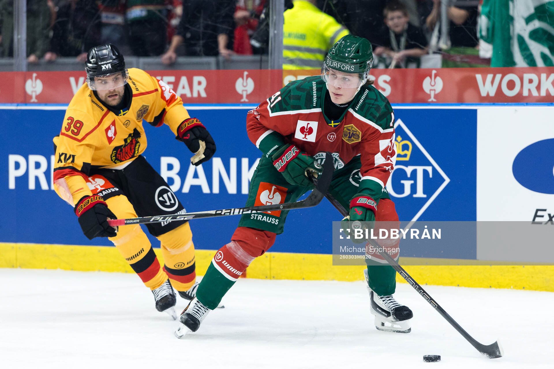 Pontus Själin of Luleå and Ivar Stenberg of Frölunda