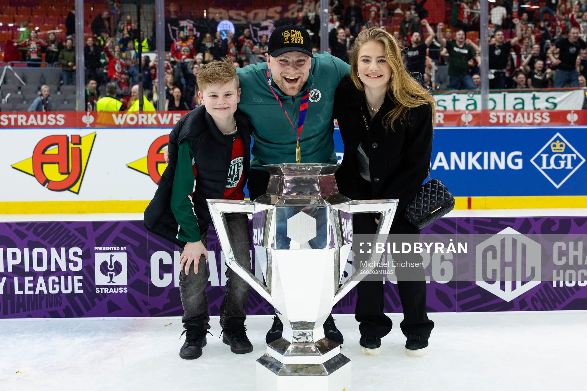 Equipment manager Jonas Elofsson of Frölunda and his