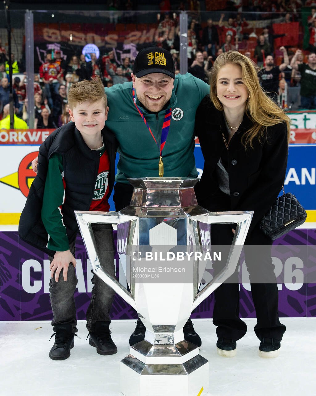 Equipment manager Jonas Elofsson of Frölunda and his