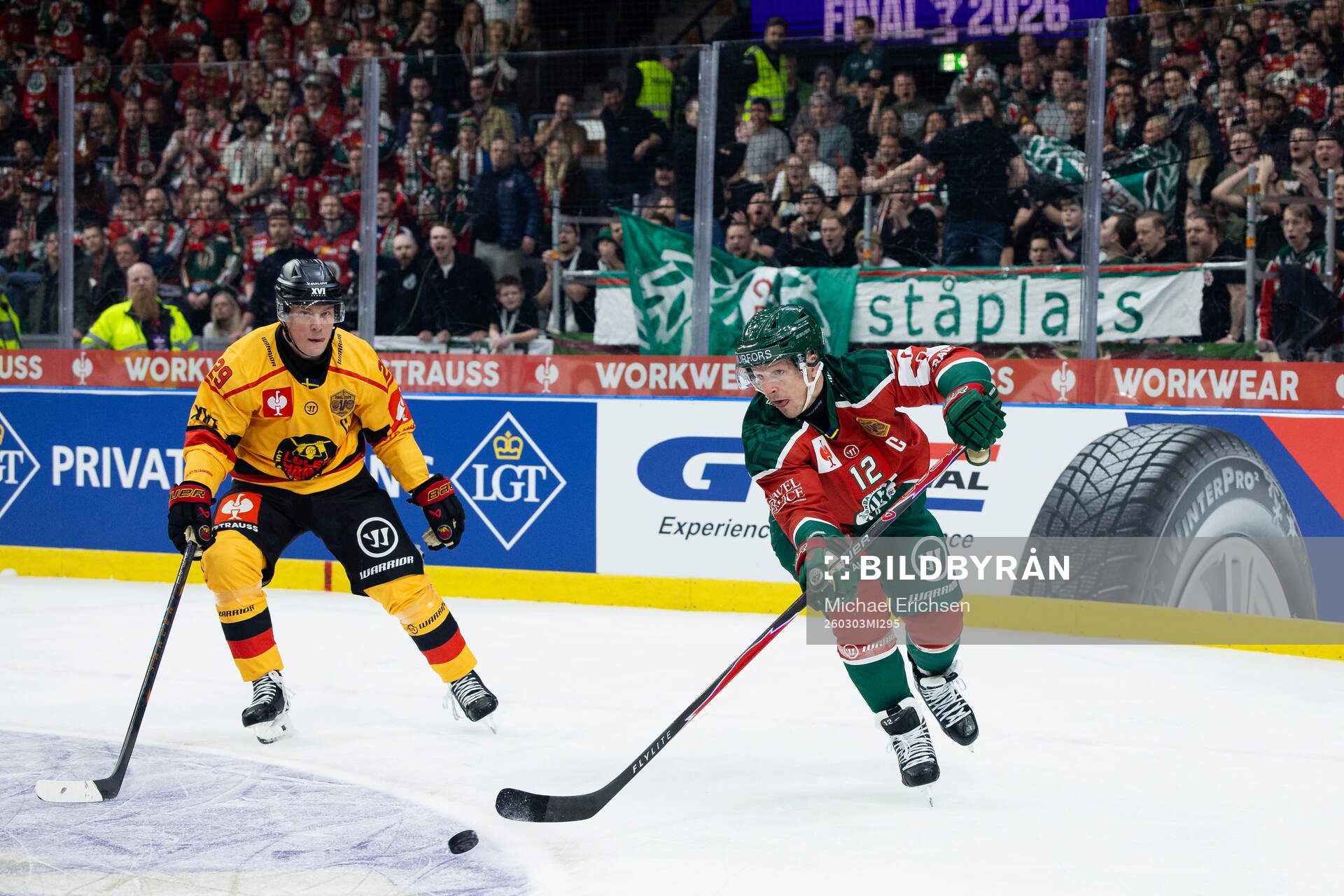 Erik Gustafsson of Luleå and Max Friberg