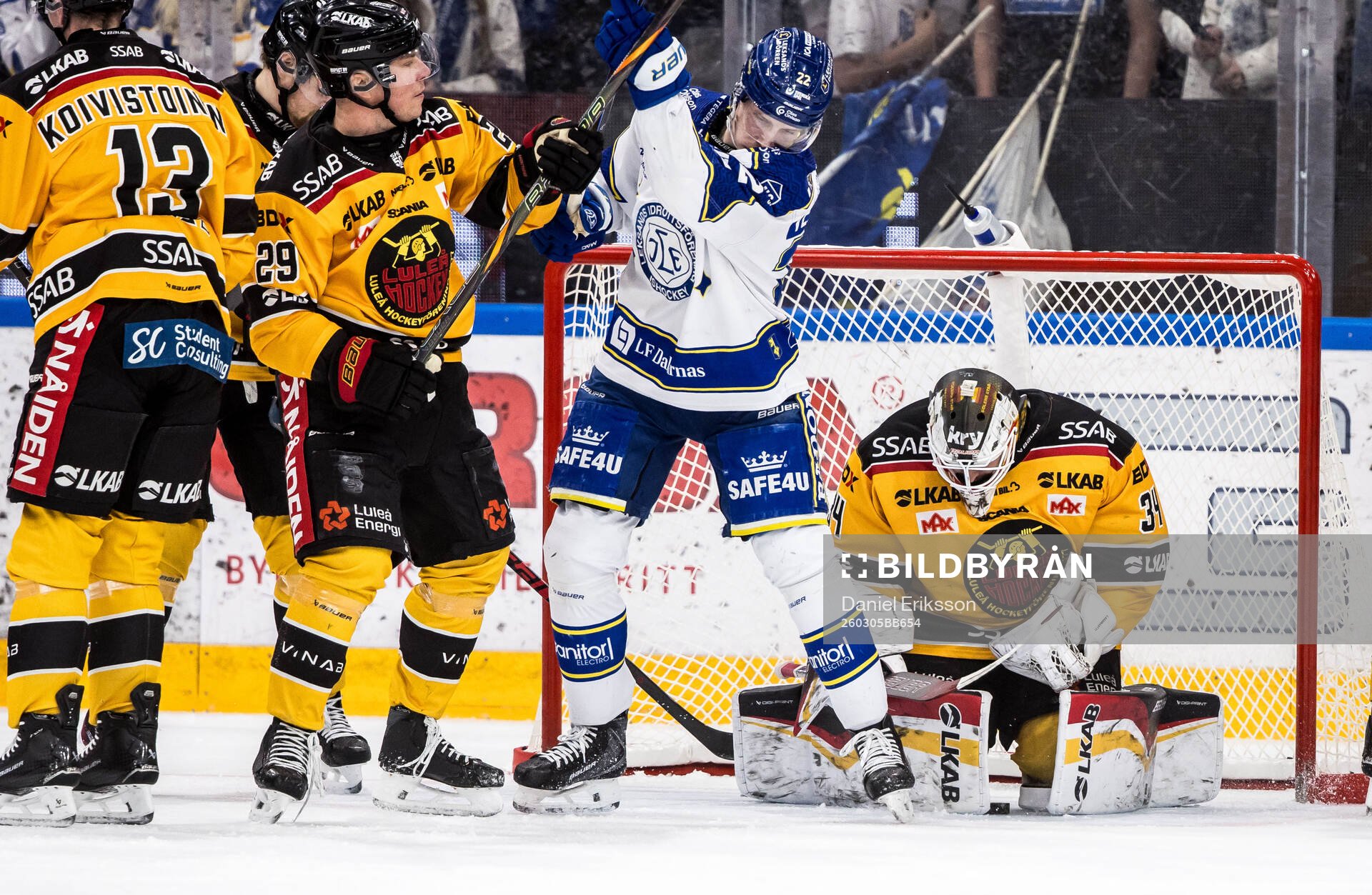 Luleås Erik Gustafsson och Leksands Lukas Vejdemo och