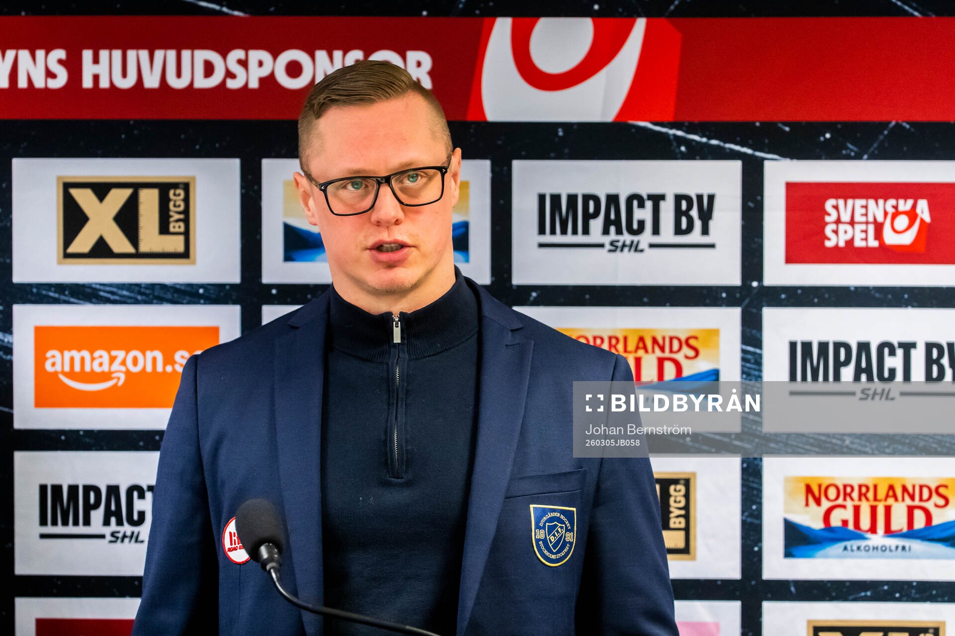 Djurgårdens tränare Robert Kimby på presskonfarensen